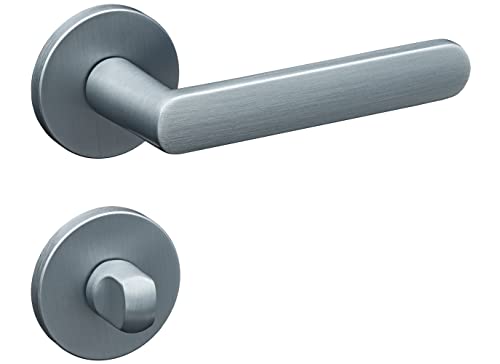 Gavroche GR Eleganz-Set – Edle Türklinken, Robust & Designstark, Für Wohnraum- & Sanitärtüren, Inkl. Buntbart-, Profilzylinder-, WC-Schließtechnik, Rundrosette, Matt Chrom-Finish Gavroche GR Eleganz-Set – Edle Türklinken, Robust & Designstark, Für Wohnraum- & Sanitärtüren, Inkl. Buntbart-, Profilzylinder-, WC-Schließtechnik, Rundrosette, Matt Chrom-Finish von Gavroche