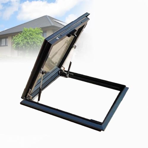 Dachfenster Ausstiegsfenster Mit Aluminiumlegierung - Skylight BelüFtungsdeck GehäRtetem Glas FüR Dachboden Flur Treppen,65 * 65 von Gavscient