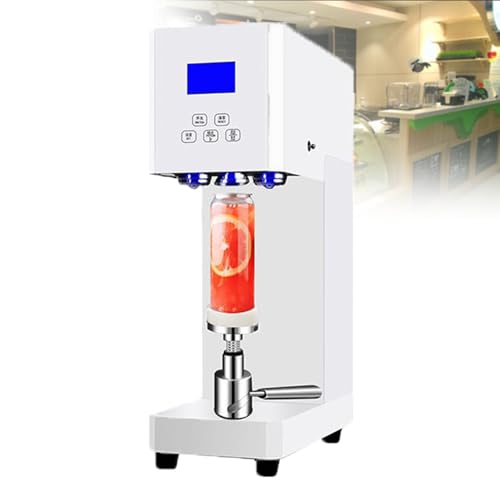GeträNkeverschließEr, Automatische DosenverschließMaschine Mit 4-6 Sekunden Geschwindigkeit, Intelligentes Bedienfeld, Not-Aus-Taste, Geeignet FüR Kunststoff- Und Aluminiumflaschen,Black von Gavscient