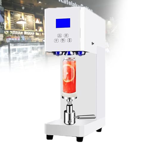 Halbautomatischer BecherverschließEr, Gewerblicher GeträNkedosenverschließEr Mit Led-Anzeige, HöHenverstellbar, FlaschenverschließEr FüR Aluminium- Und Kunststoffdosen,Black von Gavscient