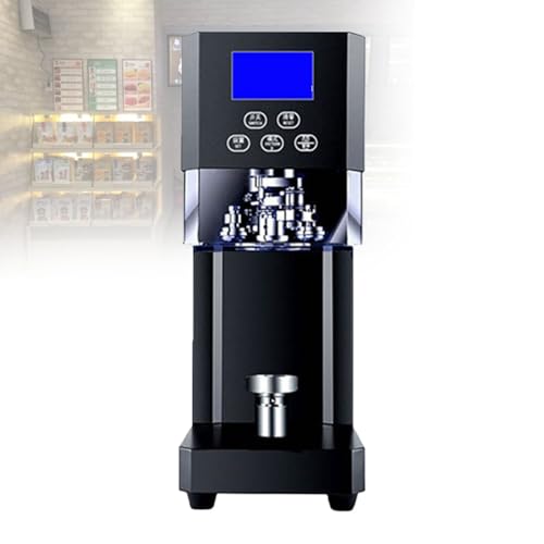 Halbautomatisches BecherverschließGeräT, GeträNkedosenverschließGeräT Mit Led-Anzeige, HöHenverstellbar, FlaschenverschließGeräT FüR Aluminium- Und Kunststoffdosen,Black von Gavscient