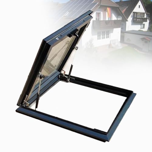 Verzinkte Stahl-Dachluke Mit Doppelschichtigem GehäRtetem Glas - BüNdig Montierte Flachdach-Beleuchtung FüR Garage Treppen Flur,70 * 70 Verzinkte Stahl-Dachluke Mit Doppelschichtigem GehäRtetem Glas - BüNdig Montierte Flachdach-Beleuchtung FüR Garage Treppen Flur,70 * 70 von Gavscient