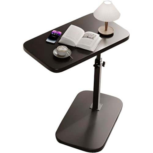 Gaxcent Beistelltisch C-Form Höhenverstellbar (45-80cm) mit 360° Drehfunktion – Couchtisch für Sofa mit 45x30cm Tischplatte – Praktischer Side Table für Wohnzimmer,Schwarz von Gaxcent