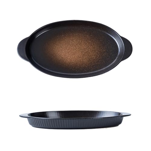 Gaxcent Fischteller Keramik Oval Servierteller Servierplatte Porzellan Wurstteller Fisch Teller Fischform Ovale Tablett Servierschale,B von Gaxcent