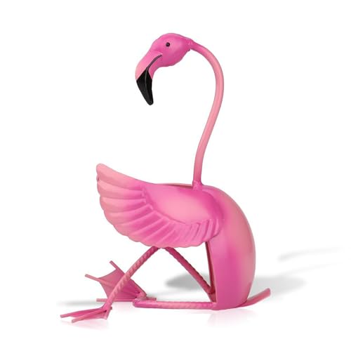 Gaxcent Flamingo Weinregal, Weinhalter Form Weinflaschenhalter Tischdekoration Weinregal Metallskulptur Ständer Kunsthandwerk Ornament Weinzubehör,Rosa von Gaxcent