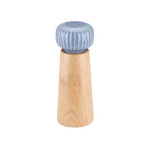 Gaxcent Salz Und Pfeffermühle Aus Holz Und Keramik - Pfefferstreuer Gewürzmühle Grinder Mit Verstellbarem Mahlwerk,Grau von Gaxcent