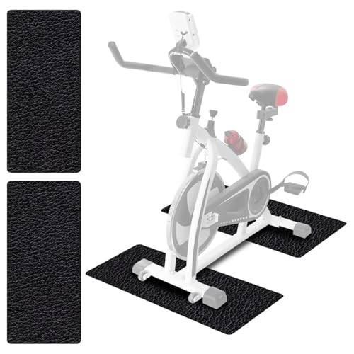 Gaxcent Stoßfeste Bodenschutzmatte für Fitnessgeräte, 6 mm Dicke rutschfeste Unterlegmatte Fitnessgerät, PVC Bodenmatte für Sportgeräte Home Gym,Schwarz von Gaxcent