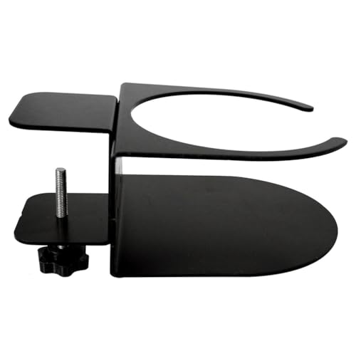Trinkbecherhalter Clip Getränkehalter für Tisch Schreibtisch, Bürobecherhalters Trinkbecher-Halterung mit 2 Haken auf beiden Seiten für Wasser, Getränke, Kaffeetasse,Schwarz von Gaxcent