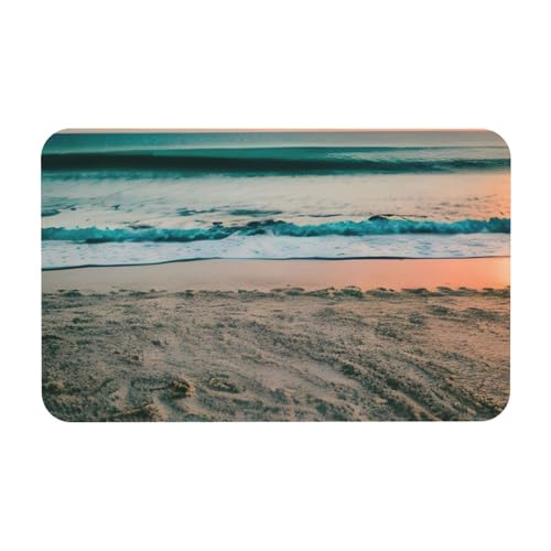 GaxfjRu Badematte mit Strand-Sonnenuntergang-Motiv, Kieselgur, Badematte, Duschvorleger, leicht zu reinigen, saugfähig GaxfjRu Badematte mit Strand-Sonnenuntergang-Motiv, Kieselgur, Badematte, Duschvorleger, leicht zu reinigen, saugfähig von GaxfjRu