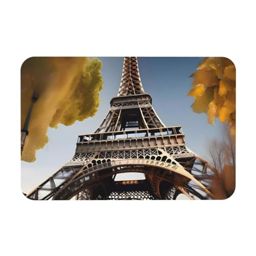 GaxfjRu Cityscape Paris Eiffelturm Frankreich Druck Kieselgur Duschvorleger Duschvorleger Badezimmerteppich leicht zu reinigen saugfähig Badewannenmatte von GaxfjRu