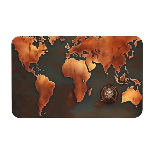 GaxfjRu Rust World Map Print Kieselgur Badematte Dusche Badezimmerteppich leicht zu reinigen saugfähig Badewannenmatte GaxfjRu Rust World Map Print Kieselgur Badematte Dusche Badezimmerteppich leicht zu reinigen saugfähig Badewannenmatte von GaxfjRu