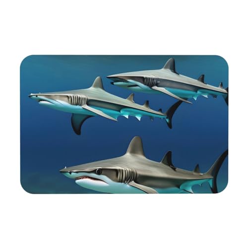 Hammerhead Sharks Print Kieselgur Duschmatte Duschvorleger Badezimmerteppich leicht zu reinigen saugfähig Badewannenmatte von GaxfjRu