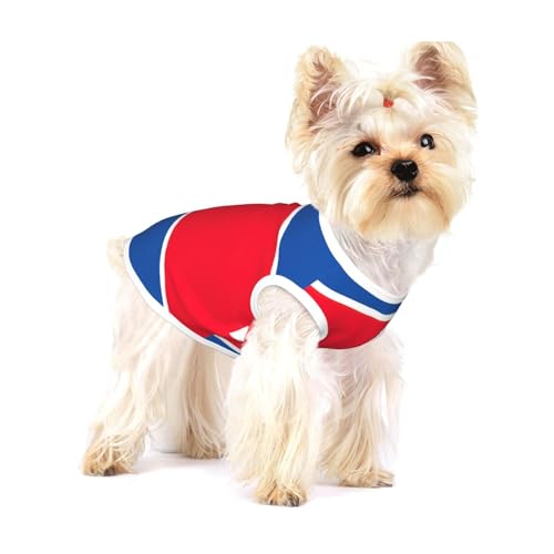 Leichtes Tanktop mit koreanischer Flagge, für kleine Hunde, dehnbare T-Shirts, ärmellose Weste Leichtes Tanktop mit koreanischer Flagge, für kleine Hunde, dehnbare T-Shirts, ärmellose Weste von GaxfjRu