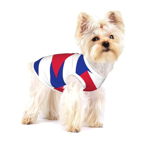 Leichtes Tanktop mit kubanischer Flagge, für kleine Hunde, dehnbare T-Shirts, ärmellose Weste Leichtes Tanktop mit kubanischer Flagge, für kleine Hunde, dehnbare T-Shirts, ärmellose Weste von GaxfjRu