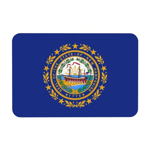 New Hampshire State Flag Print Kieselgur Duschmatte Duschvorleger Badezimmerteppich leicht zu reinigen, saugfähige Badewannenmatte von GaxfjRu