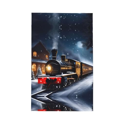 Super saugfähiges Handtuch für den Winter, Weihnachten, Schnee, Nacht, Eisenbahn, Zug, ist sehr geeignet für unordentliche Küche und trockenes Geschirr. Super saugfähiges Handtuch für den Winter, Weihnachten, Schnee, Nacht, Eisenbahn, Zug, ist sehr geeignet für unordentliche Küche und trockenes Geschirr. von GaxfjRu