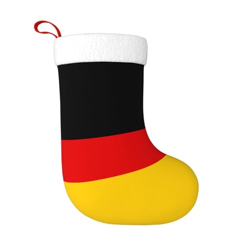 Weihnachtsstrümpfe mit deutscher Flagge, 45,7 cm, Familien-Weihnachtsstrümpfe für Urlaubsdekoration, Weihnachtsschmuck von GaxfjRu