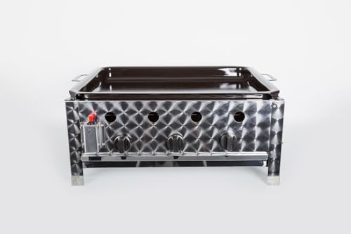 Gazcamp Gasgrill Gastrobräter 10,0 kW 3-flammig 70 x 56 x 31 cm (mit Plancha-Platte) von Gazcamp