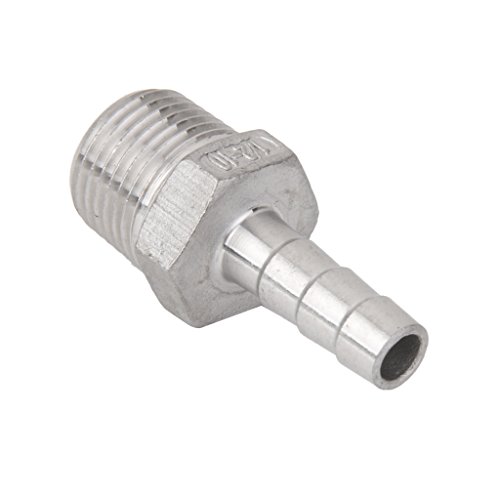 Gazechimp 1/2 zoll x10mm Edelstahl Außengewinde Barb Schlauchstutzen Schlauchanschluss Anschluss Adapter Stecker von Gazechimp