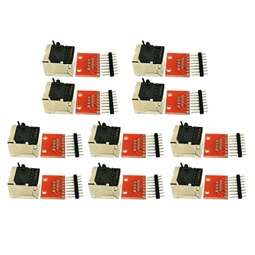 Gazechimp 10tlg Anschluss Buchse (8P8C) PCB Breakout Board Anschlussplatine Adapter Kit von Gazechimp