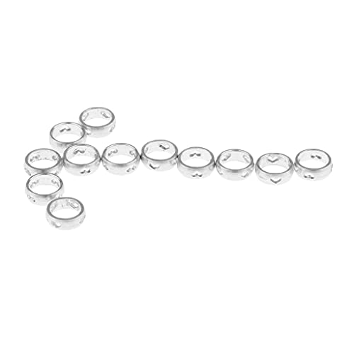 Gazechimp 12 Stück Metall O-Ringe Dartringe Schaftringe Dart Zubehör - Silbrig von Gazechimp