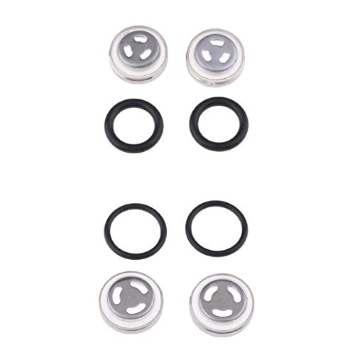 Gazechimp 4 Pcs. Motorrad Ölschauglas Schauglas mit Gummi Dichtung Ersatzteile für Bremszylinder, Φ 18mm + Φ 12mm von Gazechimp