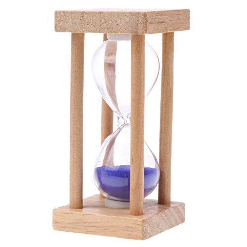 Gazechimp 5 Minuten Holz Sanduhr Eieruhr Küchenuhr Glas Geschenk, Lila von Gazechimp