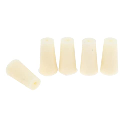 Gazechimp 5X Silikonstopfen Konische Stopfen Stöpsel Pfropf Abdeckstopfen Gummistopfen Lebensmittelecht - Weiß 11-15mm von Gazechimp