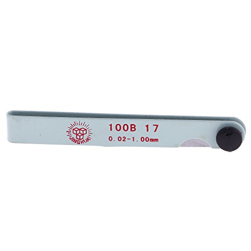 Gazechimp Fühlerlehre Satz 17 Blätter 0.02-1.00 mm, Zündkerzen Ventile Messung von Gazechimp