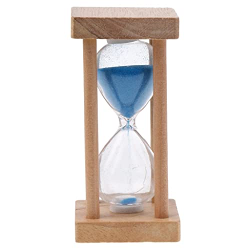 Gazechimp 5 Minuten Holz Sanduhr Sanduhr Sanduhr Eieruhr Küchenuhr Glas Geschenk, Blau von Gazechimp