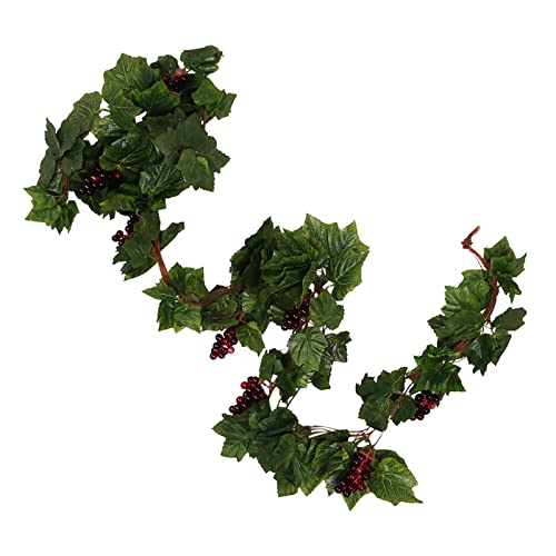 Gazechimp Künstliche Seide Blatt Weinrebe Garland Künstliche Weinrebe Blätter Traube Efeu Hängend Pflanze Blätter Girlande Hochzeit Home Decoration Gazechimp Künstliche Seide Blatt Weinrebe Garland Künstliche Weinrebe Blätter Traube Efeu Hängend Pflanze Blätter Girlande Hochzeit Home Decoration von Gazechimp
