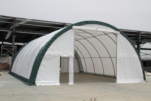 Gebogene Zelthalle 12,2x18m PVC 750g/m2 von Gazelt