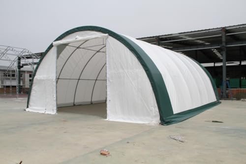 Gebogene Zelthalle 9,15x26m PVC 750g/m2 von Gazelt