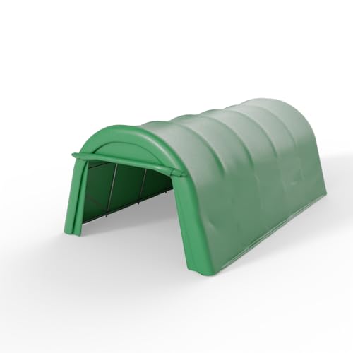 Gebogenes grünes Garagenzelt 3,66x6,1m PVC 750g/m2 von Gazelt