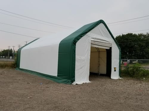 Zelthalle mit Schrägdach 6,1x9,76m PVC 750g/m2 von Gazelt