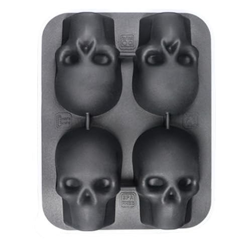 Gazocua Eiswürfelbehälter - 3D Schädel Eiswürfelbehälter | Gefrierbehälter Mit 4 Fächern Für Kaffee Tee Cocktails Familienfeiern Picknick Camping Gazocua Eiswürfelbehälter - 3D Schädel Eiswürfelbehälter | Gefrierbehälter Mit 4 Fächern Für Kaffee Tee Cocktails Familienfeiern Picknick Camping von Gazocua