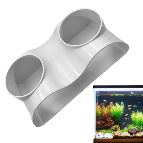 Gazocua Fischtunnel,Kunststoff Verstecken Aquarium Tunnel,Aquarium Unterirdischen Tunnel Fischhöhlen,Zwei Löcher Design Wels Versteck Für Reptilienamphibien Wels Kuhli Loach von Gazocua