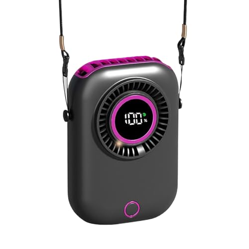 Gazocua Kleine Tragbare Ventilatoren | Handventilator - 5-Stufen Aufladbarer Digitaldisplay Taille Nacken Kühler Für Camping Reisen Sport & Freizeit Gazocua Kleine Tragbare Ventilatoren | Handventilator - 5-Stufen Aufladbarer Digitaldisplay Taille Nacken Kühler Für Camping Reisen Sport & Freizeit von Gazocua