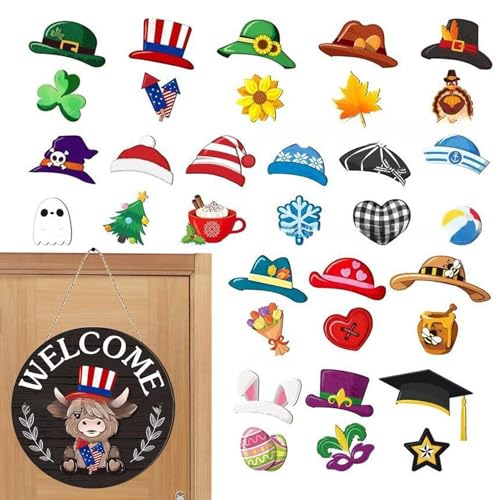 Gazocua Willkommensschild Für Vordereingang - Magnetisches Kuh Willkommensschild Set Saisonale Dekoration - Rustikales Wohnaccessoire Für Herbst Weihnachten Halloween Büro Schlafzimmer Gazocua Willkommensschild Für Vordereingang - Magnetisches Kuh Willkommensschild Set Saisonale Dekoration - Rustikales Wohnaccessoire Für Herbst Weihnachten Halloween Büro Schlafzimmer von Gazocua