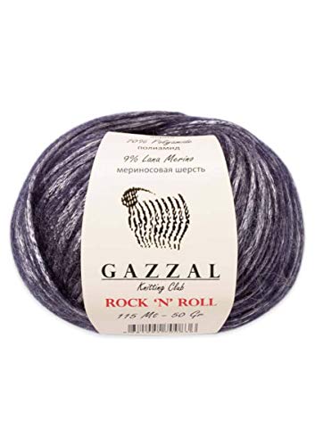 Gazzal 50g Rock N Roll Rocknroll 115m/50g Türkische Wolle Glitzerschein (13254) von Gazzal