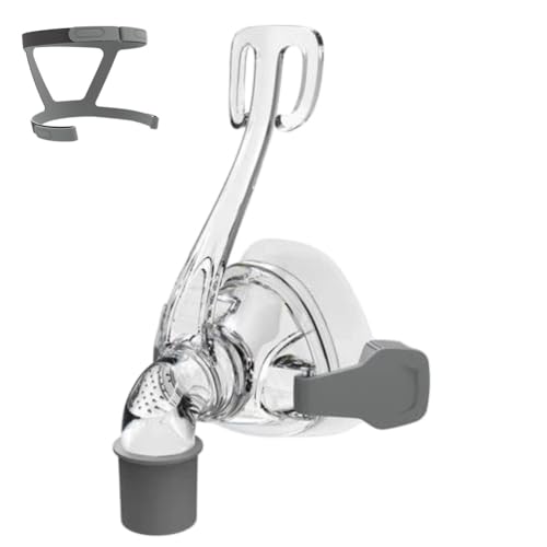 Gbbazu Universal Nasen Silikon Maske Assembly Vergleichbar, Ersatz Nasen Maske mit Kopfbedeckung, Rahmen und Nasen Kissen (M) von Gbbazu