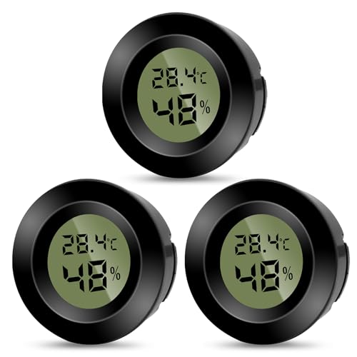 Gbformat 3PCS Thermometer innen Hygrometer Luftfeuchtigkeitsmesser,Digital Mini LCD Thermometer Zimmerhygrometer Innen Raumthermometer Temperatur und Luftfeuchtigkeitsmonitor für Babyzimmer Weinkeller von Gbformat