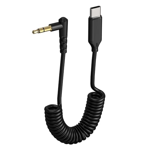 Gbformat Microphone Adapter Cable Audio Cable Typ C auf 3,5mm TRS Aux Kabel mit Microphone Typ C Adapterkabel Kompatibel mit Typ C phone, Lavalier Microphones von Gbformat