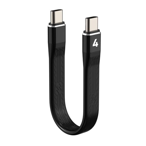 Gbformat 40Gbps USB C Kurz Kabel Schnellladekabel USB C auf USB C Kabel Kurz MAX 2500MB/S Datenkabel Type C Kabel Kompatibel 100W/8K60Hz/20V5A ladekabel 13cm für phone Power Bank Laptop Tablet von Gbformat