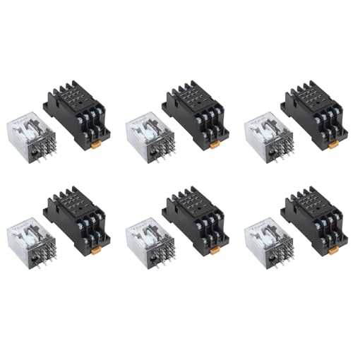 Gbloodst 6 x DC 24 V Spule Volt 4PDT 14 Pin Terminal Elektromagnetisches Relais HH54P Gbloodst 6 x DC 24 V Spule Volt 4PDT 14 Pin Terminal Elektromagnetisches Relais HH54P von Gbloodst