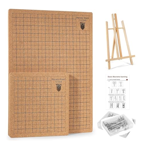 Gbloodst Set mit 53 Makramee-Boards mit Ständer und T-Nadeln zum Flechten und Makramee-Projektbrett zum Flechten von Armbändern. Gbloodst Set mit 53 Makramee-Boards mit Ständer und T-Nadeln zum Flechten und Makramee-Projektbrett zum Flechten von Armbändern. von Gbloodst