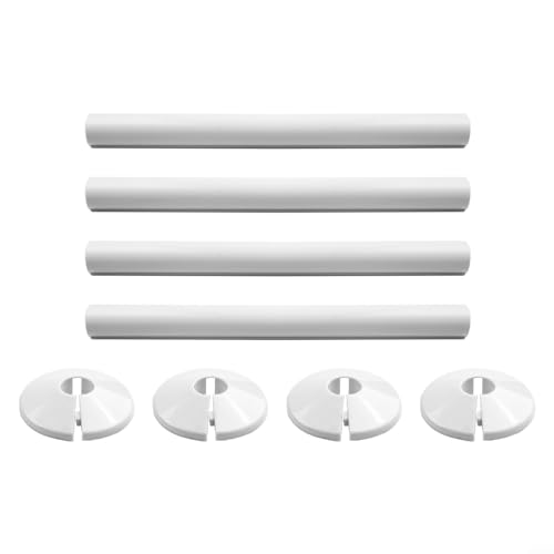 Gbtdoface 8 Stück Chrom 15 mm Heizkörperrohr-Lochmanschetten Abdeckung passend für Badezimmer (weiß) von Gbtdoface