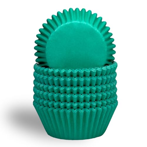 Gcardist 300 Stück Standard-Muffinförmchen Cupcake-Becher Lebensmittelqualität Einheitliche Hellseegrün Farbe Muffinpapier Backförmchen Cupcake-Hüllen (Standardgröße) von Gcardist