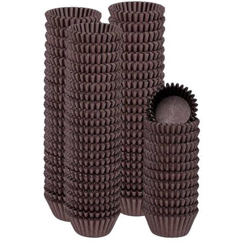 Gcardist 500 Stück Mini-Muffinförmchen Kaffee Muffin-Einsätze Lebensmittelqualität Backförmchen Papier Kein Geruch (Kleine Größe) von Gcardist