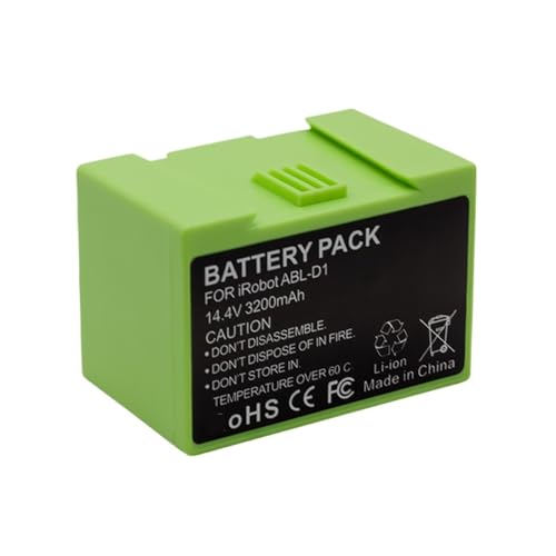 Gcbhfjrcyz 14,4 V 2600 MAh/3200 MAh Akku-Ersatz, Kompatibel Mit Roomba E- Und I-Serie I7+ E5 7150 7550 I3 3150 I3+ 3550 I4 4150 I4+ 4624864(3200mAh) von Gcbhfjrcyz